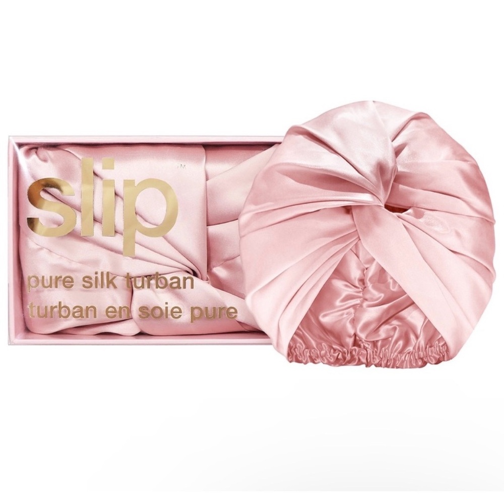 SLIP PURE SILK TURBAN in PINK (21”-28”) Brand New in Box/Never Used MSRP $99